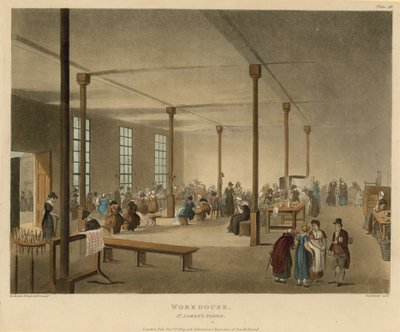 Interno di un ospizio nella parrocchia di San Giacomo da Thomas Rowlandson
