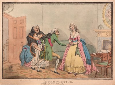 Introduzione, pub. 1793 (incisione colorata a mano) da Thomas Rowlandson