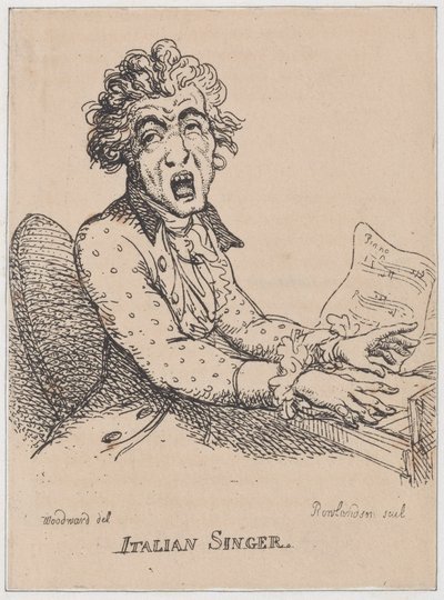 Cantante italiano, aprile 1808 da Thomas Rowlandson