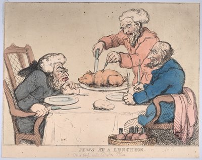 Ebrei a pranzo da Thomas Rowlandson