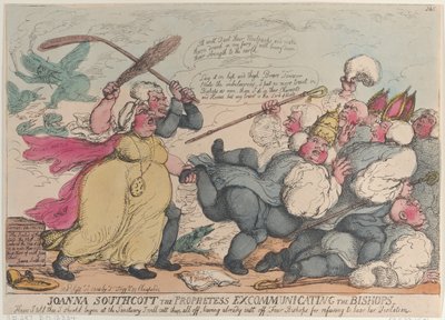 Joanna Southcott la profetessa che scomunica i vescovi da Thomas Rowlandson