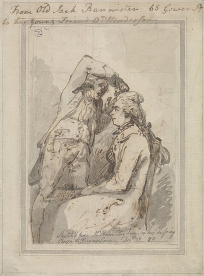 John Bannister nel suo camerino al Drury Lane da Thomas Rowlandson