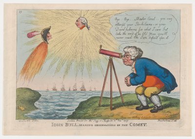 John Bull che osserva la cometa, 10 novembre 1807 da Thomas Rowlandson