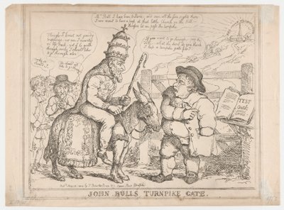 Il casello autostradale di John Bull da Thomas Rowlandson