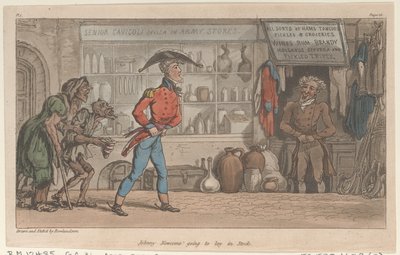 Johnny Newcome che va a fare scorta, da Le avventure militari di Johnny Newcome, 1815 da Thomas Rowlandson
