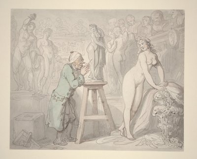 Joseph Nollekens nel suo studio da Thomas Rowlandson
