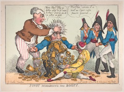 Junot che vomita il suo bottino, 17 ottobre 1808 da Thomas Rowlandson