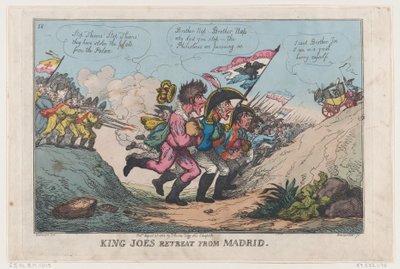La ritirata di Re Joe da Madrid, 21 agosto 1808 da Thomas Rowlandson