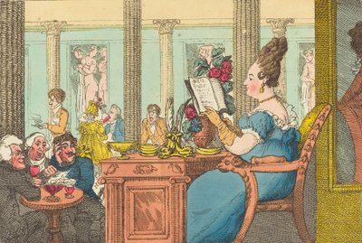 La Bella Limonaudiere al Cafe des Mille Colonnes, Palais Royal, Parigi, 1814 da Thomas Rowlandson