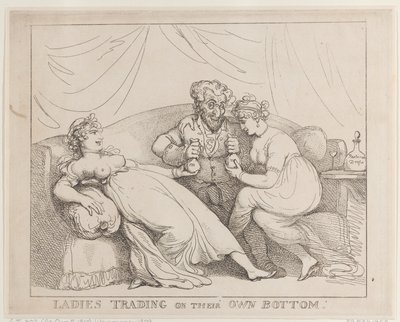 Donne che fanno trading con i propri fondi da Thomas Rowlandson