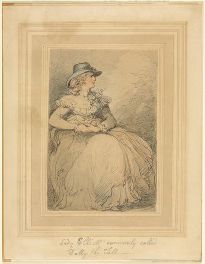 Lady Elliott, comunemente chiamata Dolly The Tall, 1775-1827 da Thomas Rowlandson