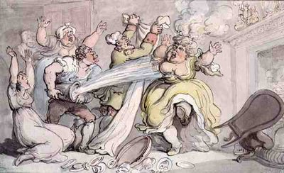 Signora con la parrucca in fiamme da Thomas Rowlandson
