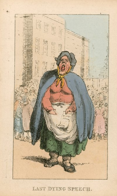 Ultimo discorso in punto di morte (incisione a colori) da Thomas Rowlandson