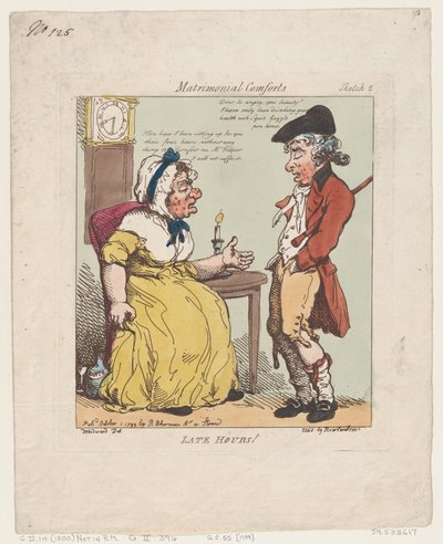 Ore tarde!, 1 ottobre 1799 da Thomas Rowlandson
