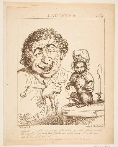 Laughter Le Brun Travested, o Caricature delle Passioni, 21 gennaio 1800 da Thomas Rowlandson