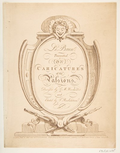 Le Brun Travestito, o Caricature delle Passioni, gennaio-febbraio 1800 da Thomas Rowlandson