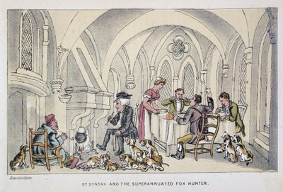 Il dottore a un pasto dei cacciatori da Thomas Rowlandson