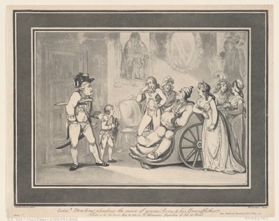 Il tenente Bowling che perora la causa del giovane Rory al nonno da Thomas Rowlandson