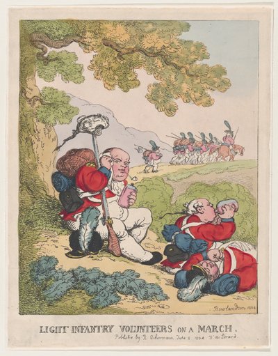 Volontari di Fanteria Leggera in Marcia, 8 giugno 1804 da Thomas Rowlandson