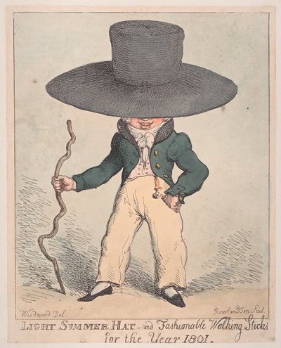 Cappello estivo leggero e bastoni da passeggio alla moda per l