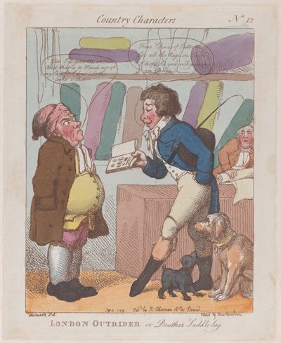 London Outrider, o Brother Saddlebag, 10 settembre 1799 da Thomas Rowlandson
