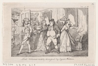 Lord Tellamar Bruscamente Licenziato da Squire Western, da La Storia di Tom Jones, un Trovatello, 1792 da Thomas Rowlandson