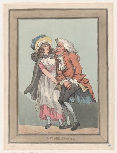 Lussuria e avarizia, 29 novembre 1788 da Thomas Rowlandson