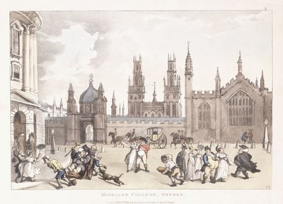 Magdalen College, Oxford, 1809-1811 da Thomas Rowlandson