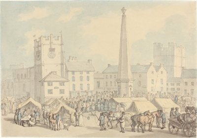 Giorno di mercato a Richmond nello Yorkshire da Thomas Rowlandson