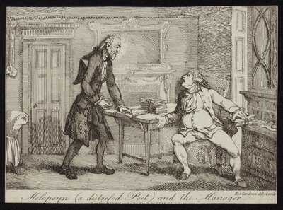Melopoyn un poeta angosciato e il direttore da Thomas Rowlandson