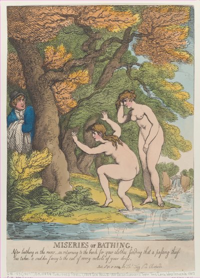 Miserie del bagno, [1 aprile 1808], ripubblicato il 1 settembre 1814 da Thomas Rowlandson