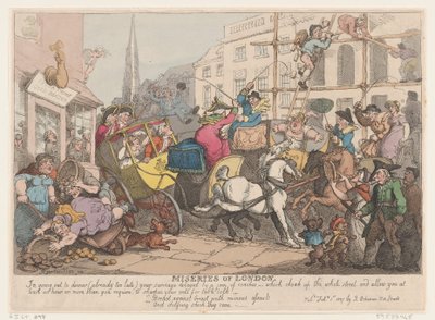 Miserie di Londra: uscire a cena, 1 febbraio 1807 da Thomas Rowlandson