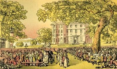 Il matrimonio di Miss Worthy - Dr Syntax sulla sedia da Thomas Rowlandson