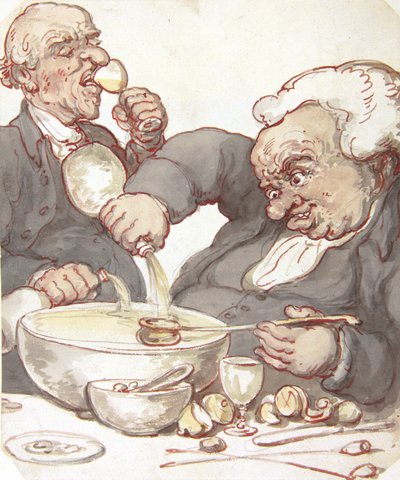 Preparazione del punch da Thomas Rowlandson