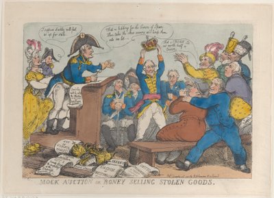 Asta finta o Boney che vende merce rubata, 25 dicembre 1813 da Thomas Rowlandson