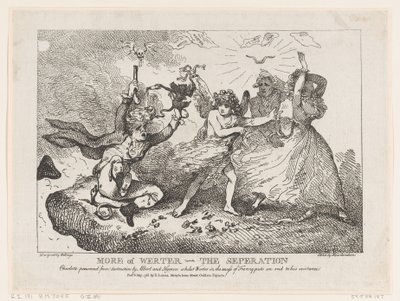 Più di Werther-La separazione: Charlotte salvata dalla distruzione da Albert e ..., 6 maggio 1786 da Thomas Rowlandson