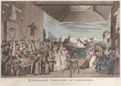 Esposizione di Lapponi di Mr. Bullock da Thomas Rowlandson