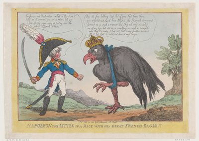 Napoleone il Piccolo in Collera con la Sua Grande Aquila Francese!! da Thomas Rowlandson