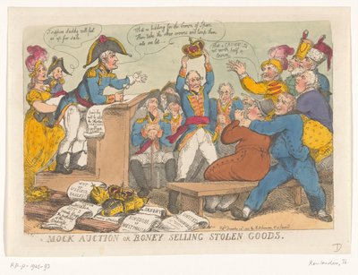 Napoleone vende beni rubati, 1813 da Thomas Rowlandson