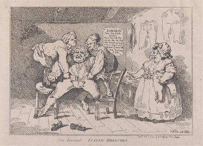 Nuovi Pantaloni Elastici Inventati, 1 novembre 1784 da Thomas Rowlandson