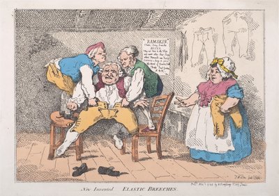 Nuovi pantaloni elastici inventati, 1 novembre 1784 da Thomas Rowlandson