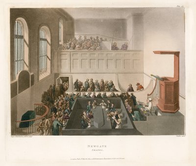 Cappella di Newgate da Thomas Rowlandson