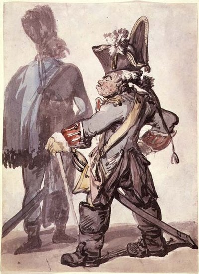 Federico il Grande (1712-86) e uno dei suoi Ufficiali da Thomas Rowlandson