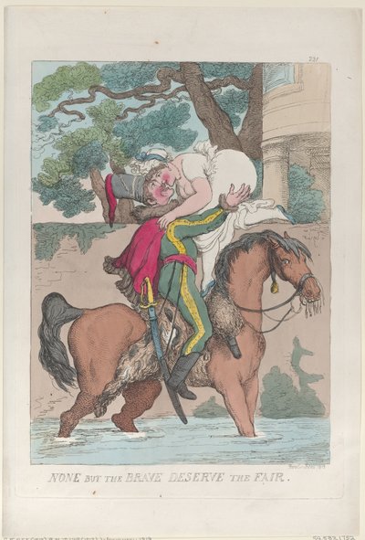 Solo i Coraggiosi Meritano la Bella da Thomas Rowlandson