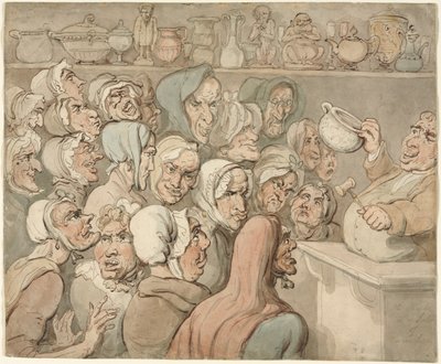 Vecchie Signore a una Vendita di Curiosità da Thomas Rowlandson