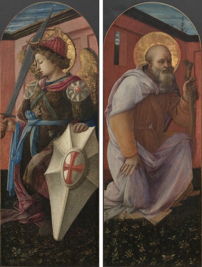 Coppia di pannelli da un trittico: L