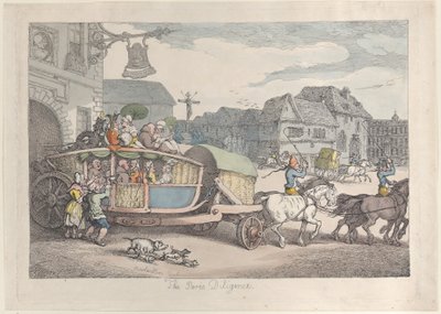 Diligenza di Parigi, ca. 1810 da Thomas Rowlandson