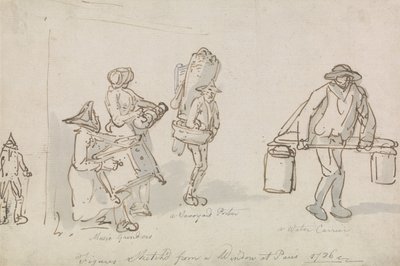 Personaggi delle strade di Parigi da Thomas Rowlandson