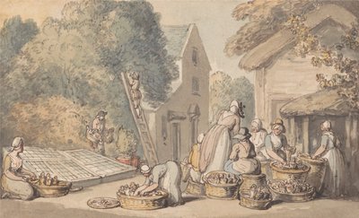 La raccolta delle more di gelso da Thomas Rowlandson