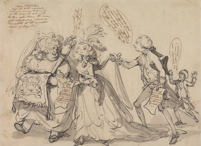 Pitt e i suoi alleati nella lotta per la reggenza da Thomas Rowlandson